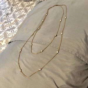 Charming Charlie Gold & Crystal Necklace